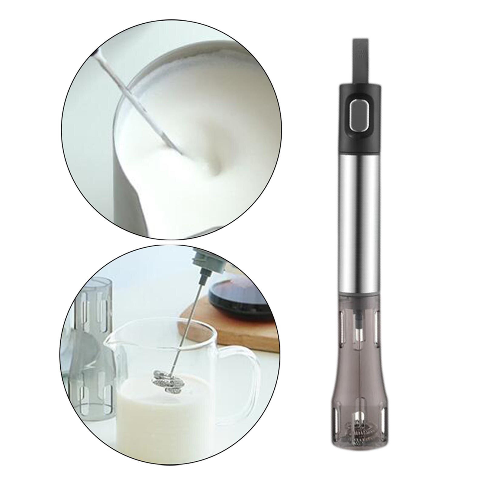 Espumador de leche portátil de acero inoxidable para café, Eggbeater, máquina de espuma para leche Matcha, capuchino, Chocolate