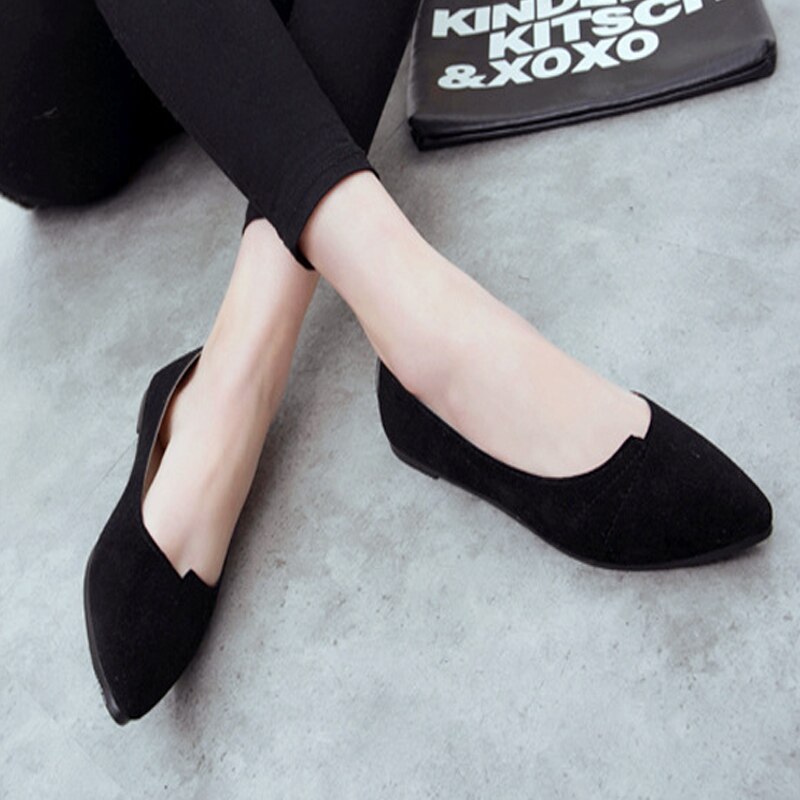 Femmes chaussures troupeau ballerines femme printemps chaussures pour travail chaussures plates en tissu doux mocassins sans lacet femmes enceintes chaussures plates