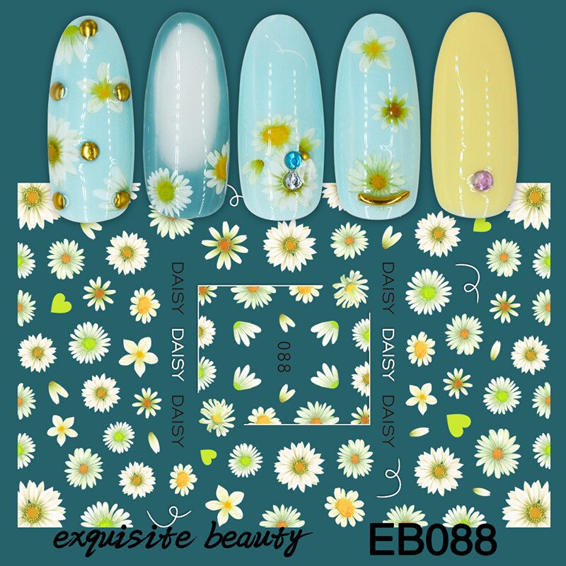 Fruits Avocado Nail Art Stickers for Nails Art Self Adhesive Decals Manicure Nails Accessoires Stickers: EB088