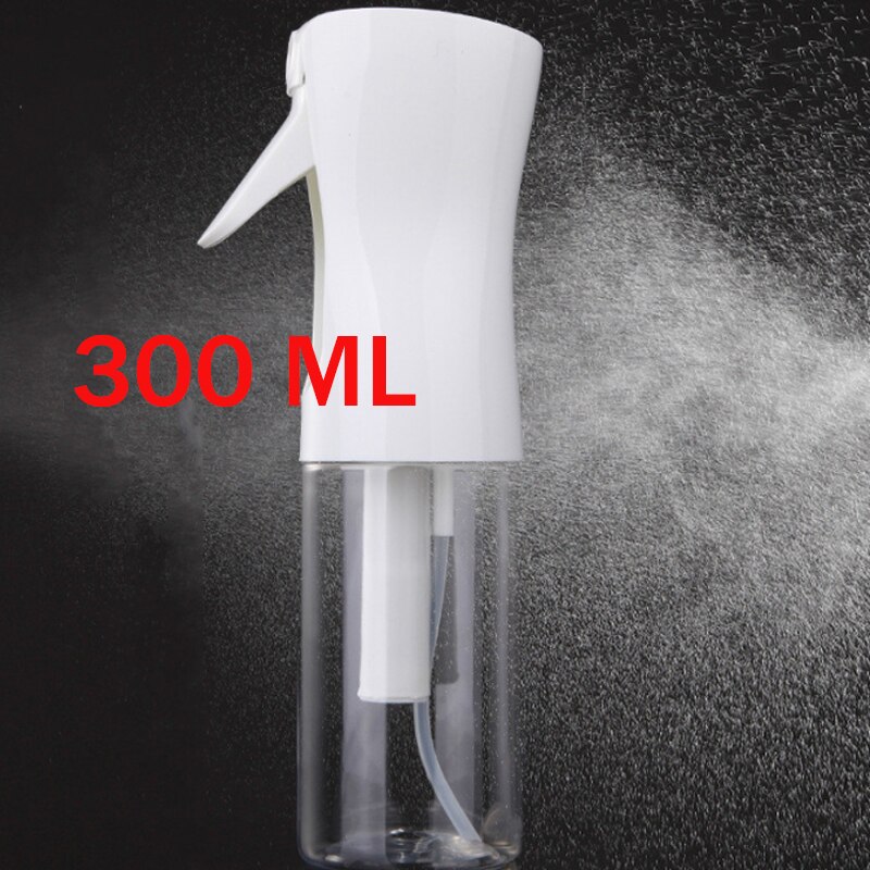 Frisør sprøyte flaske hår høytrykk sprøyte flaske kontinuerlig sprøyte vannkanne hår stylist direktør automatisk pneumati: 300 ml klar