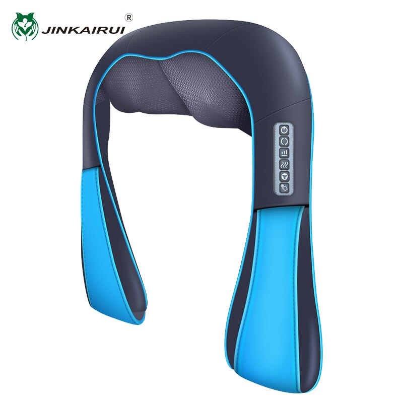 Ajouter au panier Code promo: 1111VENTE3 （25 € -3 €） JinKaiRui U forme électrique cou masseur châle rouleau chaleur Massage électrique douleur cou et épaule multi-fonction Massagem