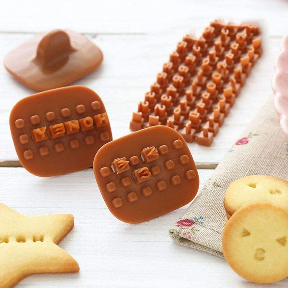 Alfabet bogstav gør-det-selv cookies kiks kageform skærer prægemaskine hjemmebageværktøj