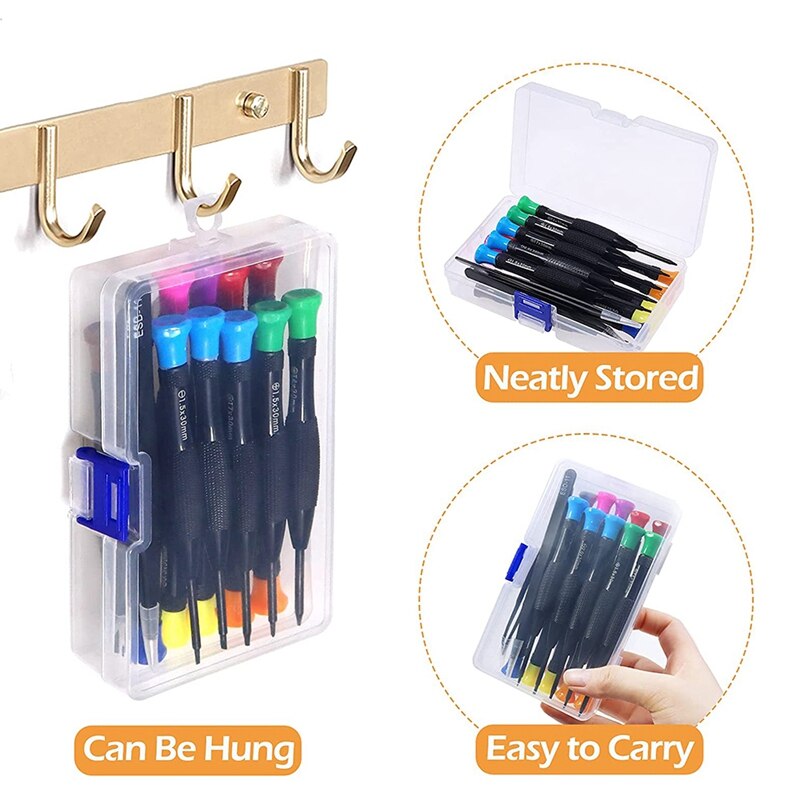 18Pcs Torx Screwdriver Set Mini Magnetic Torx Flathead Phillips Tweezers for Computer, Watch Repair