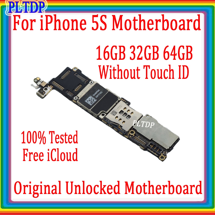 100% Original Motherboard For iPhone 5S Unlocked clean icloud Mainboard With IOS Logic Board Full Function