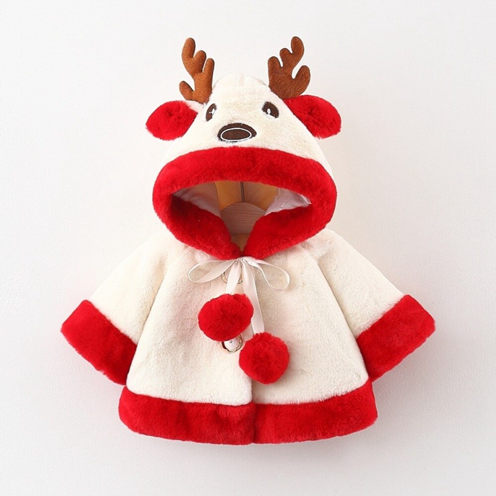 Hiver filles enfants manteau velours polaire Cape enfants bébé nourrissons noël cerf à capuche épaissir Outwear Cape offre spéciale