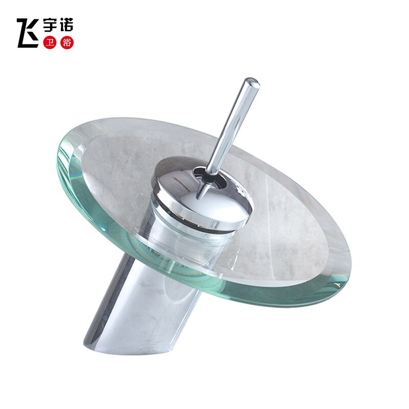 Koperen kraan voor grensoverschrijdende levering van buitenlandse handel, badkamer, glas waterval, wastafel plating, koud en warm water mengen fauc