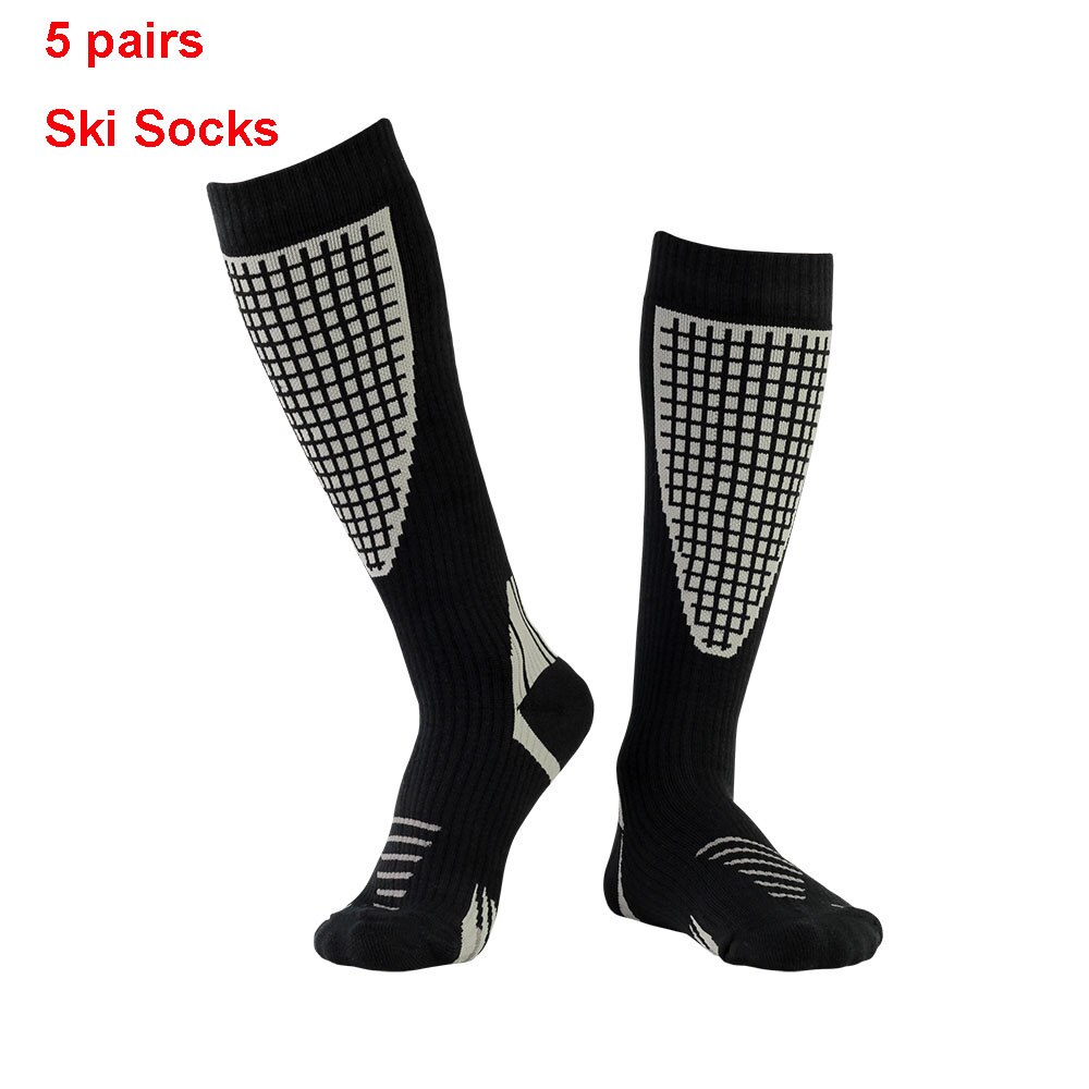 5 pares de calcetines térmicos impermeables largos y cálidos para esquí espesos para deportes de invierno, transpirables, esquí, snowboard, 24 estilos