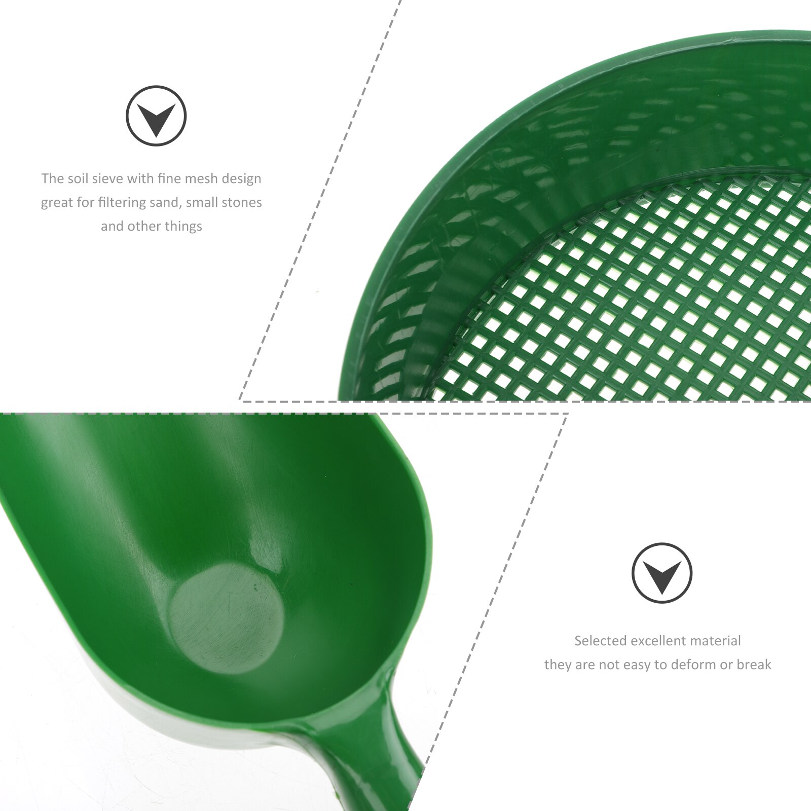 1 Set Tuin Zeef Draagbare Zeef Zand Schop Teelt Medium Gereedschap Tuin