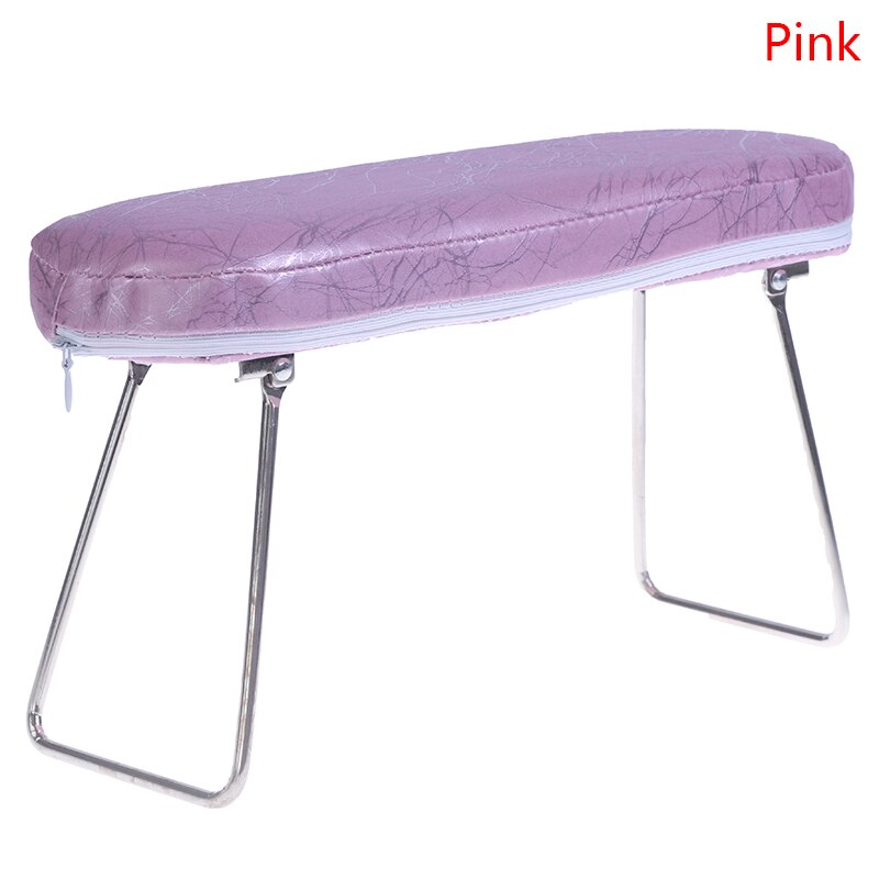 Hand Pillow Bracket Type Desktop Hand Pillow Cushion Soft Leather Leather Nail Tool: Pink