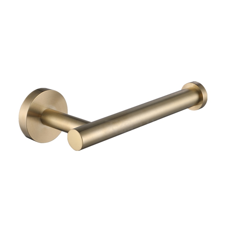 304 Stainless Steel Roll Paper Holder Wall Mounted Gold Toilet Paper Holder Bathroom Hardaware Set Brushed Tissue Paper Shelf