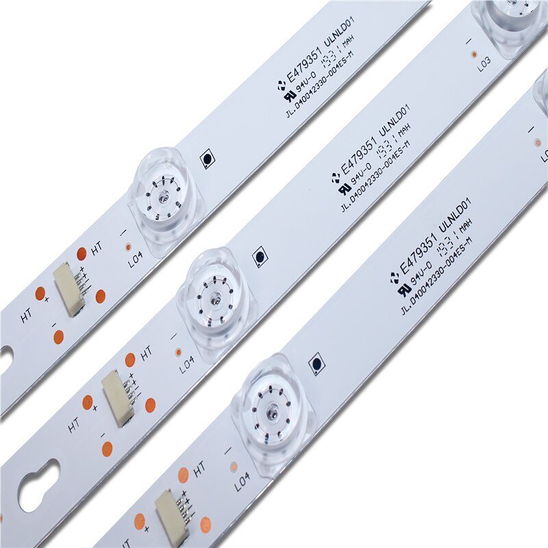 Kit 3 PCS 8LED 69cm LED Backlight strip for L40F3301B L40P-F 4C-LB4008-HR01J 40D2900 40HR330M08A6 V8 L40E5800A L40F3301B