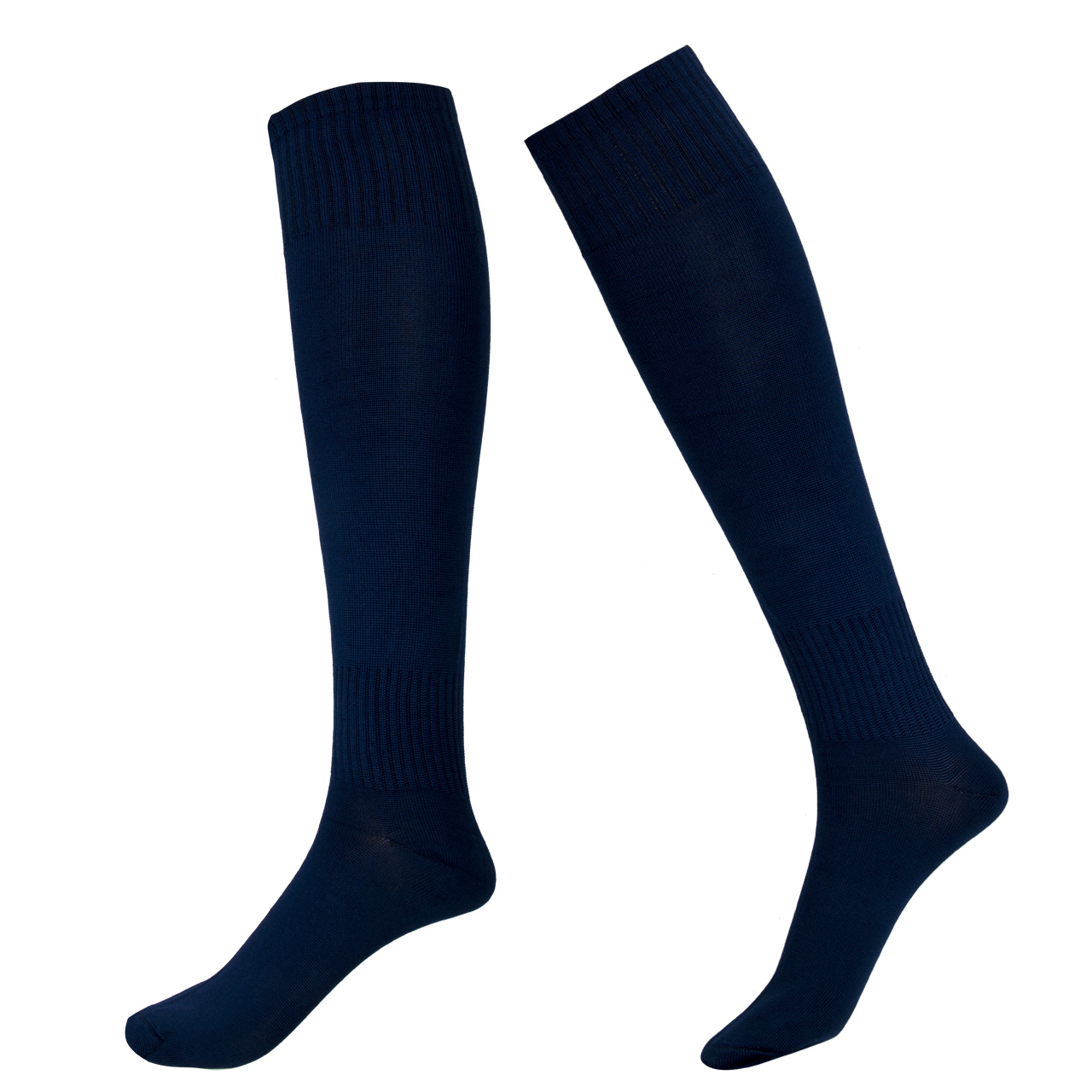 Hirigin-calcetines largos para hombre, medias altas hasta la rodilla, ideales para fútbol, béisbol, Hockey, blanco, amarillo Y azul: sapphire