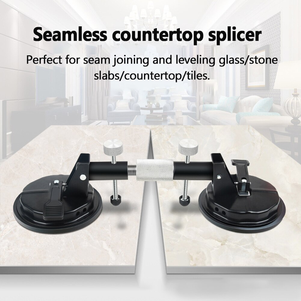 Heavy Duty Dual Vacuum Suction Cup Stone Seam Setter Countertop Installation Seaming Tool Flat Surfaces Seam Setter