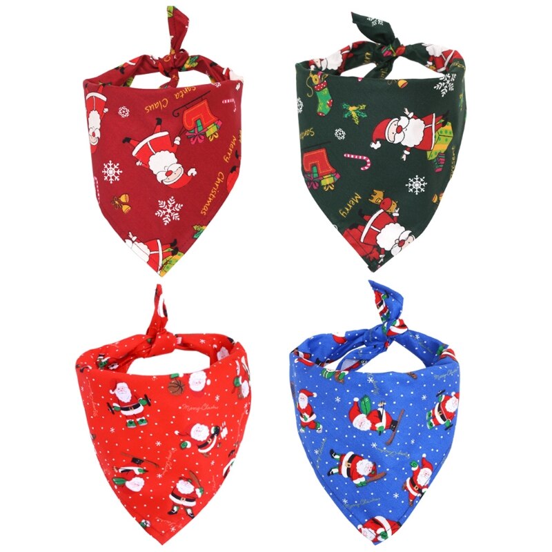 Puppy Hond Pet Strikjes Kwijl Handdoek Kleding Kerst Kerstman Vorm Duurzaam