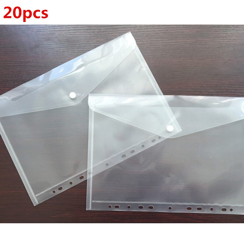 100Stck11 See transparent A4 datei tasche datei tasche Rechnung umschlag lagerung tasche kunststoff ordner schule Schüler Prüfung papier tasche: 20Stck