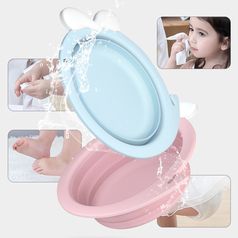 Foldbart babybadekar rejse bærbart babybassin miljøvenligt sikkert børn nyfødt tykkere foldbart vask ansigt fod røv vask