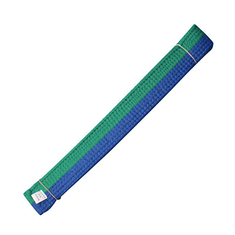 YS05 Schwarz verrotten Grün Gelb Gürtel Taekwondo Judo Karate martialisch Zufall Gürtel Für Erwachsene freundlicher: Grün-Blau