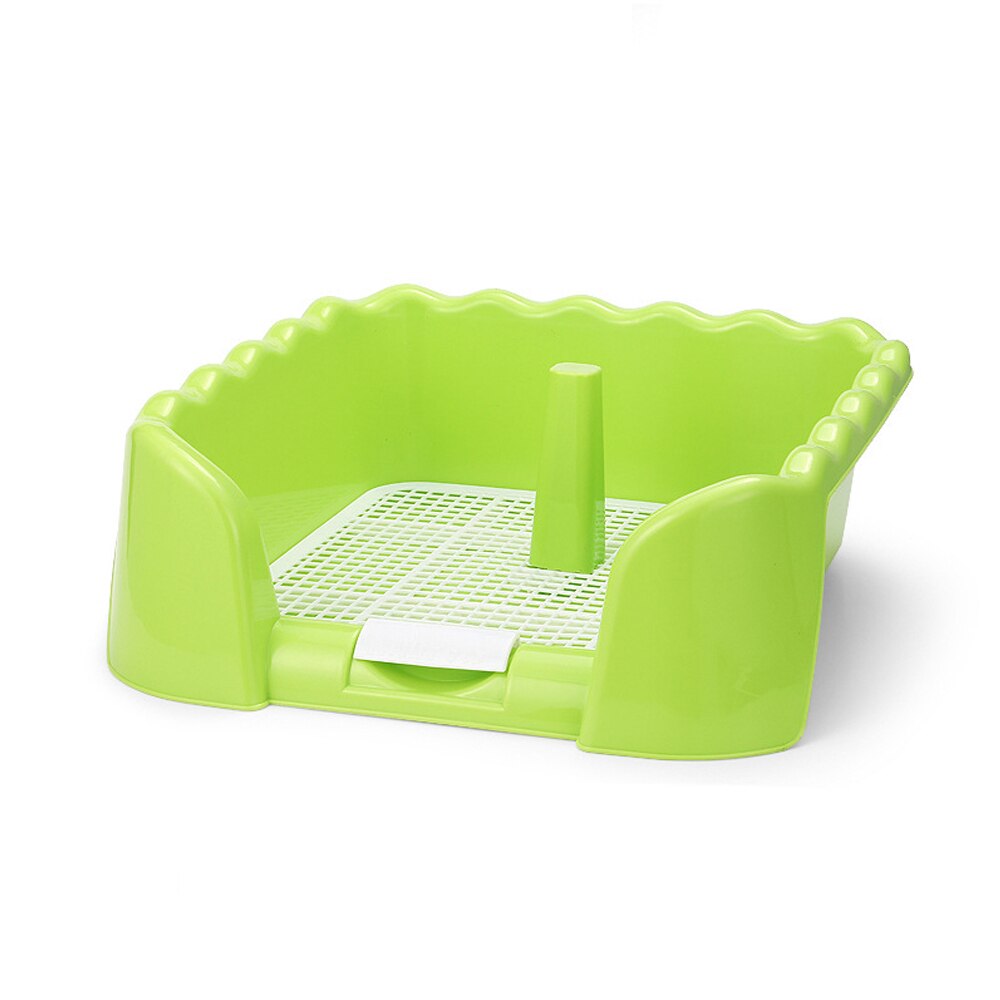 Portable Pet Toilet Tray Grid Pet Toilet Fence Dog Toilet Puppy Training Pad Holder With Fence Pee Post For Small Pet Potty