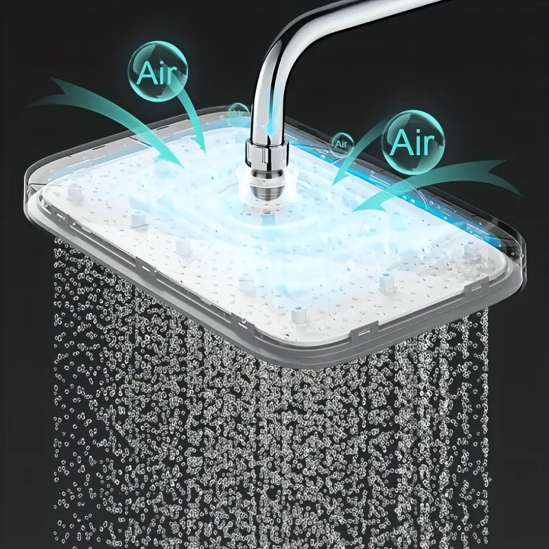 1 Piece Large Inch Large Water Outlet Pressurized Shower Head Water Heater Large Panel Top Spray Home Bathroom Accessories