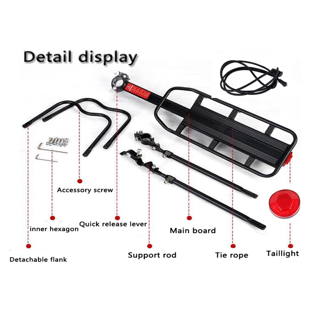 MTB BMX Bicycle Luggage Carrier Cargo Rear Rack Alloy Shelf Cycling Seatpost Bag Holder Stand FOR 20-29 inch Mountain Road Bikes