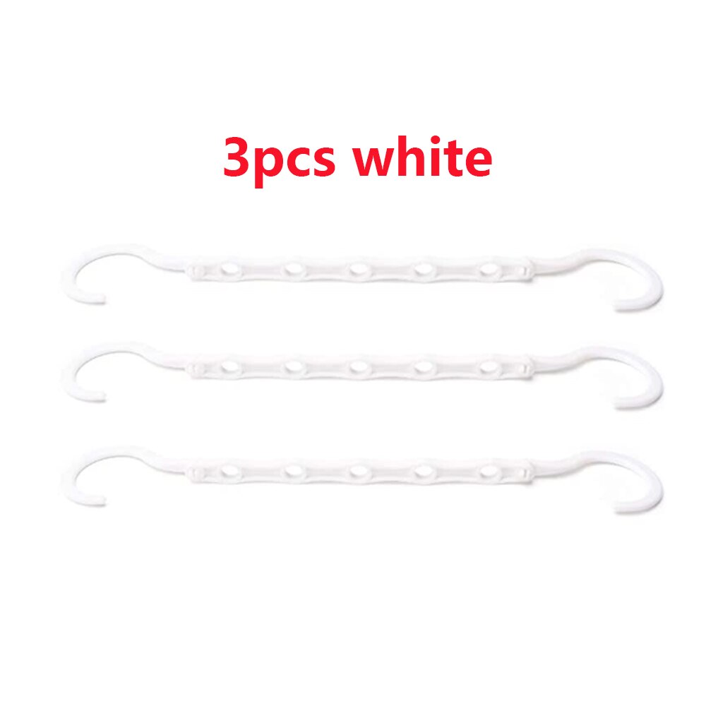 Cintres magiques pour vêtements lourds, organisateur de placard, gain de place, séchage multi-ports, supports de rangement pour vêtements lourds: 3pcs white