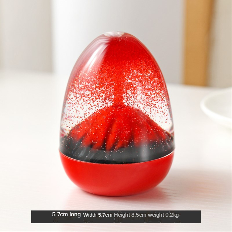 Décorations créatives en forme de sablier, éruption volcanique, filet de goutte d&#39;huile, minuterie rouge, jouet, décoration liquide d&#39;eau, pour enfants, montagne de neige: B