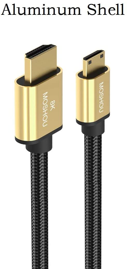 8k mini hdmi-kompatibel till hdmi-kompatibel kabel hdmi-kompatibel 2.1 kabelstöd 8k @ 60hz 4k @ 120hz 48 gbps earc hdr 10 hdcp 2.2