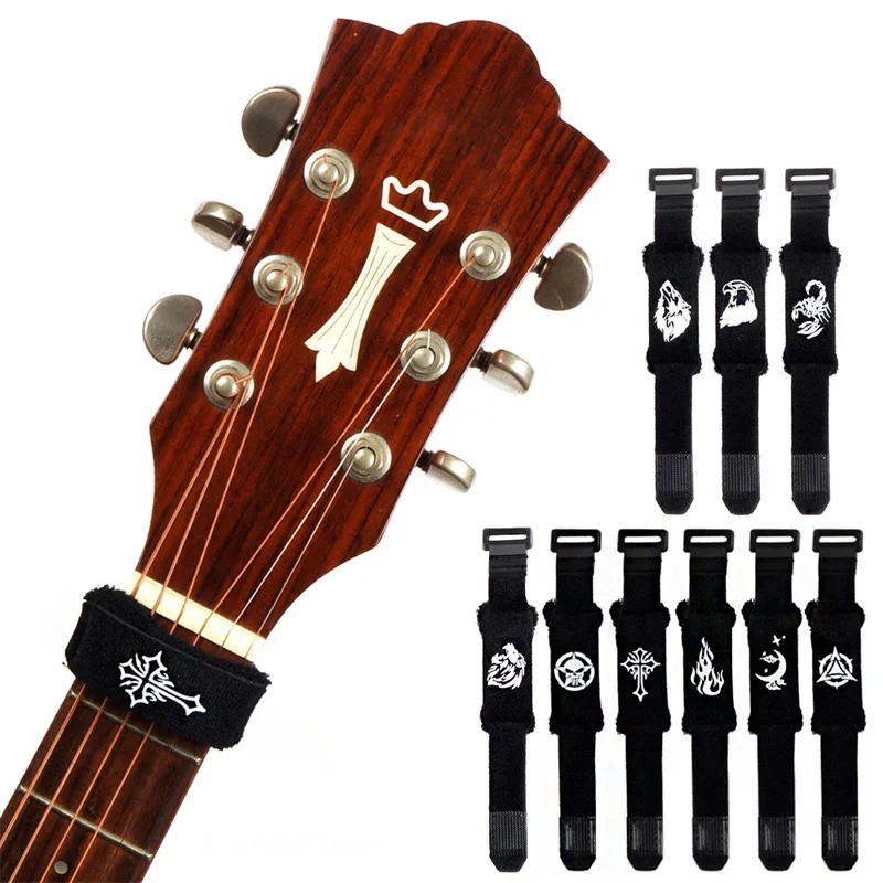 Cordes de guitare, amortisseur de bruit muet, bande de faisceau de guitare, amortisseurs de silencieux, enveloppes de cordes pour guitare acoustique, basse, pièces de ukulélé