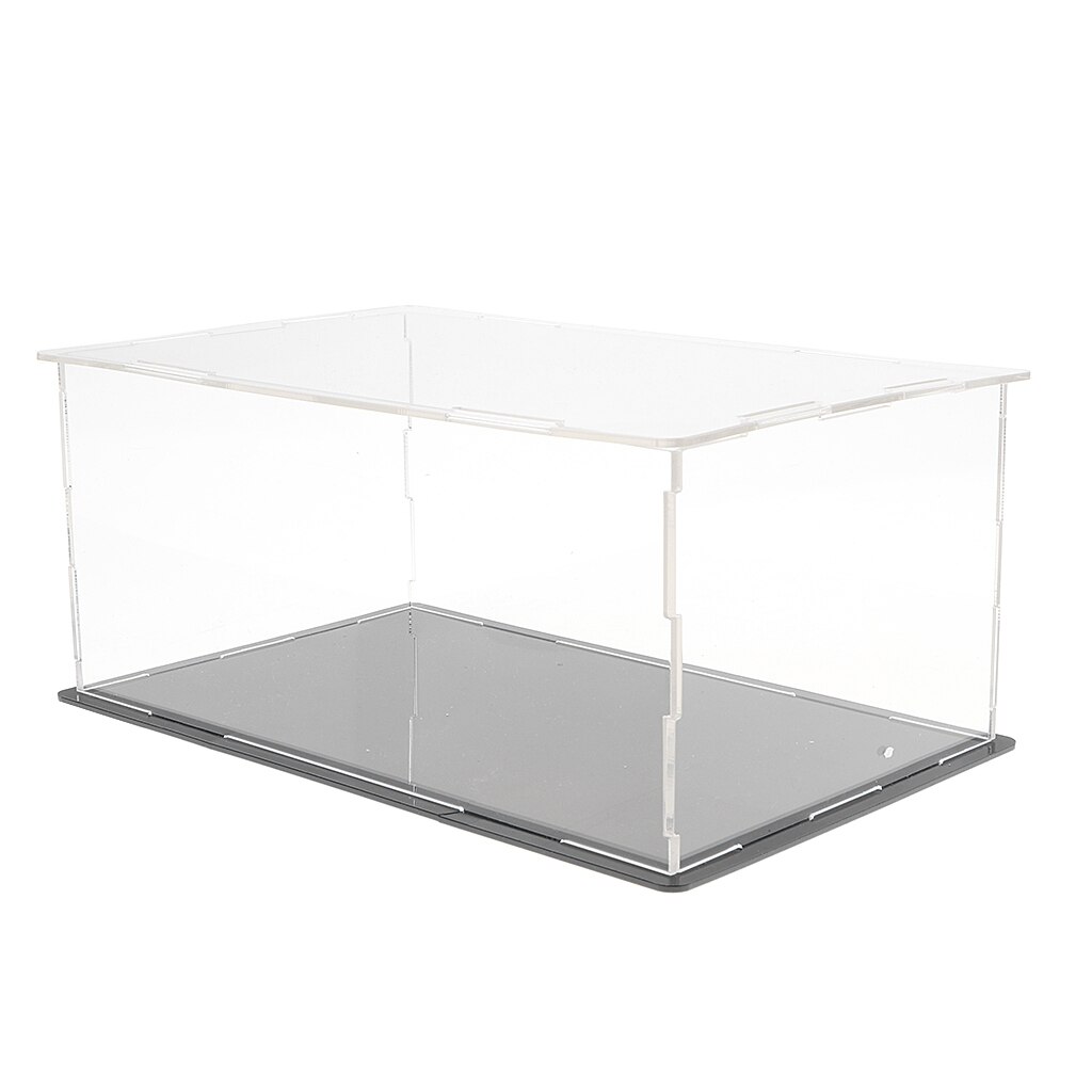 Acrylic Display Box Perspex Case Self-Assembly Plastic Base Dustproof For Model