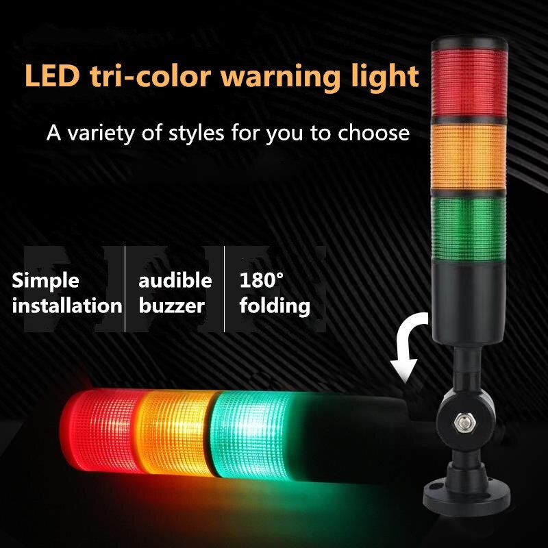 Industriële Multilayer Stack Light Led Signaalzuil Voorzichtigheid Licht Voor Cnc Machines Led Opvouwbare Buzzer Indicater Lamp