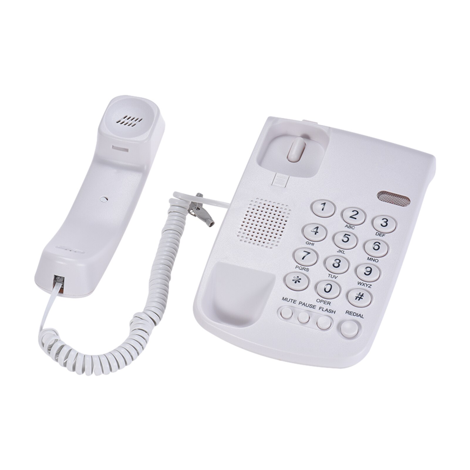 Portable Corded Telephone Phone Wall Mountable Base Handset for House Home Call Center Office Company Hotel