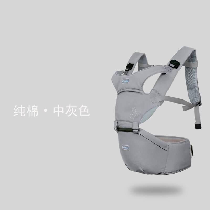 Assento do quadril do portador de bebê multifunction para o bebê de 3-36 meses, 6-em-1 maneiras de transportar, todas as estações, perfeito para caminhadas shopping travelli: Gray
