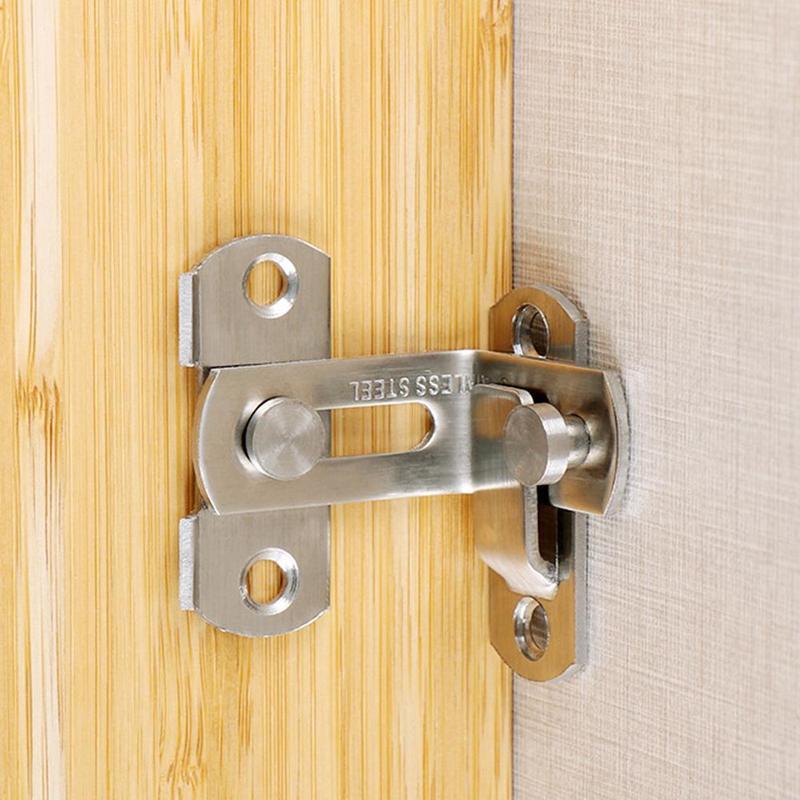 0 Degree Right Angle Door Latch Hasp Bending Latch Barrel Bolt with Screws for Doors Buckle Bolt Sliding Lock