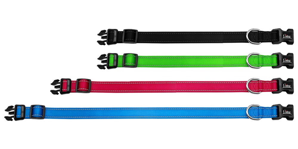 Reflective Nylon Dog Collar Adjustable Dogs Collars For Small Medium Pet With Plastic Buckle For Walking French Bulldog Pug