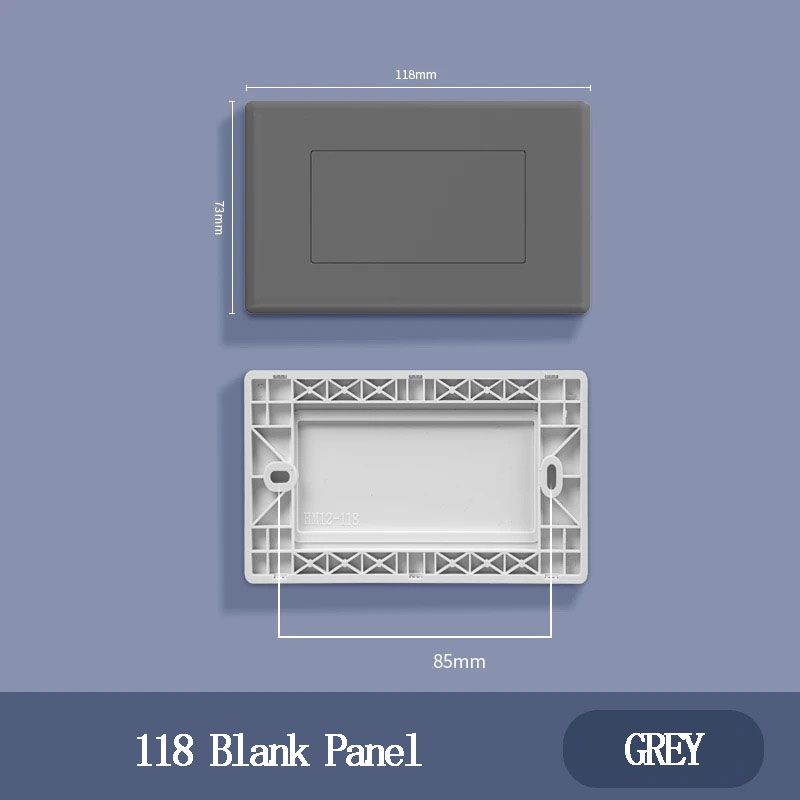 Leere Abdeckung im US-Standard-18-Typ, mittelgroß, groß, Vier-Positionen-Anschlussdose, Abdeckung für dunkle Box-Schallwandabdeckung, hässliche blinde Platte: MULTI