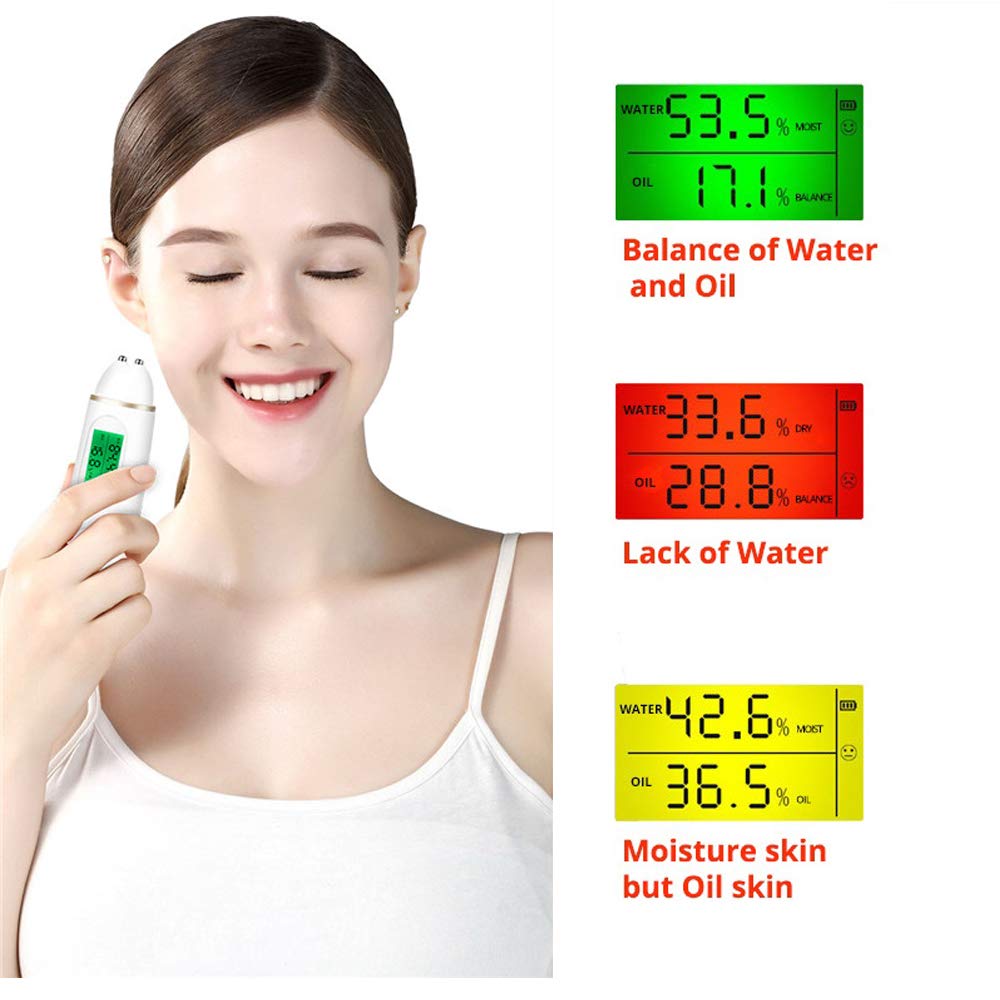Facial Skin Analyzer Tester LCD Digital Skin Care Tester Moisture Monitor DetectorMoisture Analyzer Skin Detector Care Tools