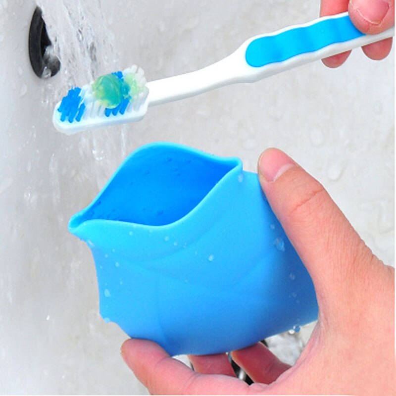 Foldable Maple Leaf Portable Travel Toothpaste Toothbrush Holder Cup Case Silicone Storage Outdoor Bathroom Accessories