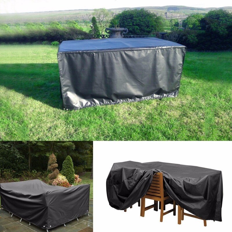 Outdoor Garden Furniture Rain Cover Waterproof Oxford Wicker Sofa Protection Set Garden Patio Rain Snow Dustproof Black Covers