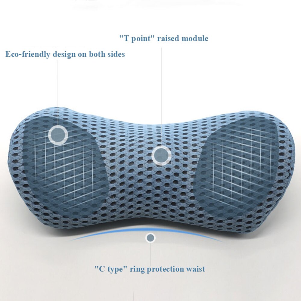 Slow Rebound Memory Cotton Physiotherapy Lumbar Pillow Multi-Functional Waist Cushions on Chair Seat Car Orthopedic Pillow Mat