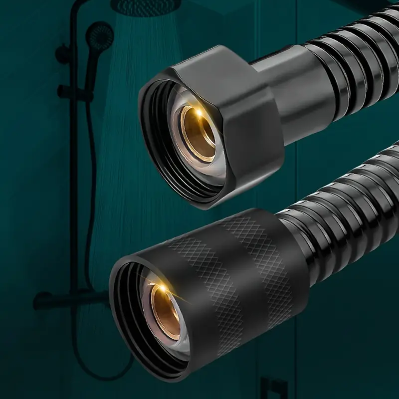 Universele roestvrijstalen doucheslang, roestvrij en duurzaam, met naadloze aansluitingen voor douchekoppen, eenvoudig te installeren