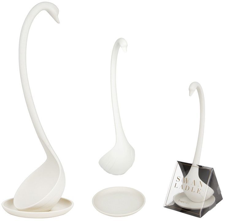 Swan Ladle Spoons Food-grade PP Cute Swan Shaped Soup Spoons Long Handled Tableware Dinnerware Kitchen Cooking Tools Table Decor