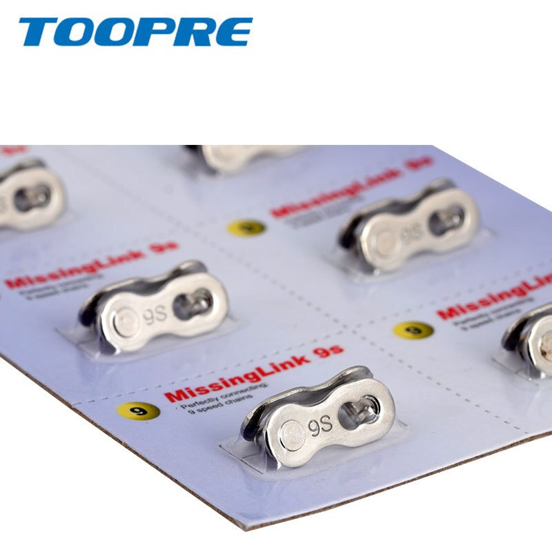 TOOPRE Bicycle Chain MissingLink 6 7 8 9 10 11 Speed Quick-Link Steel Ultra Light Silver 28g For KMC SHIMANO Chains