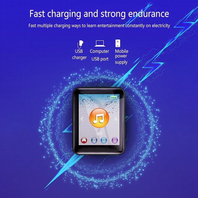 1.8 Inch MP3 Player Knop Muziekspeler 4Gb Draagbare Mp3 Speler Met Speakers High Fidelity Lossless Geluidskwaliteit