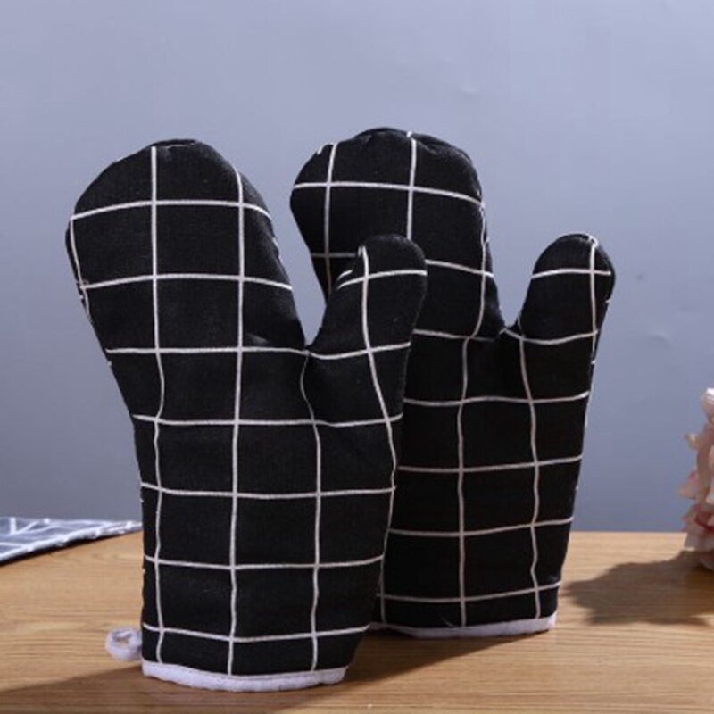 Bomuld ovn handske varmebestandig mikroovn vante køkken madlavning fortykkede handsker isolerede skridsikre handsker fpjst 95: F 18 x 28cm