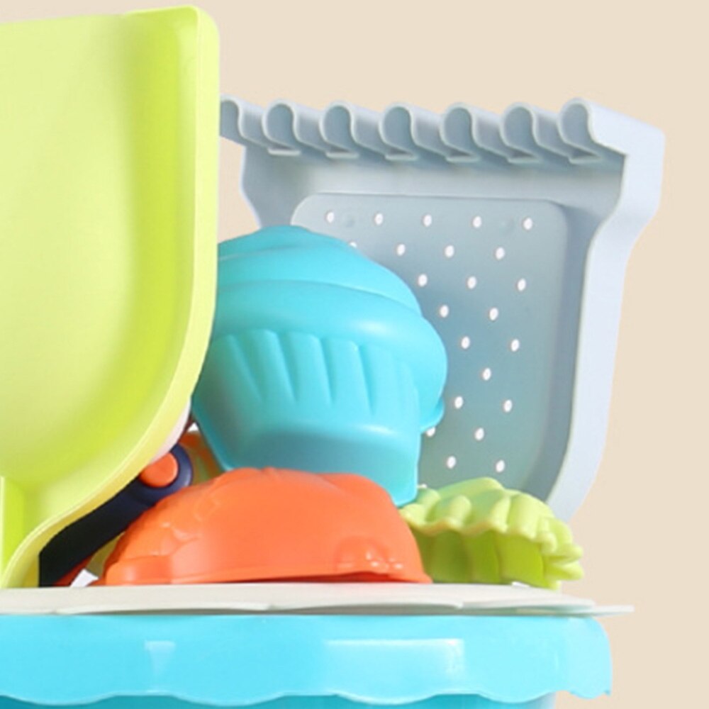 Juego de juguetes de playa para niños, Kit de herramientas de pala de silicona para verano, rastrillo de arena, juego de arena y caja de arena