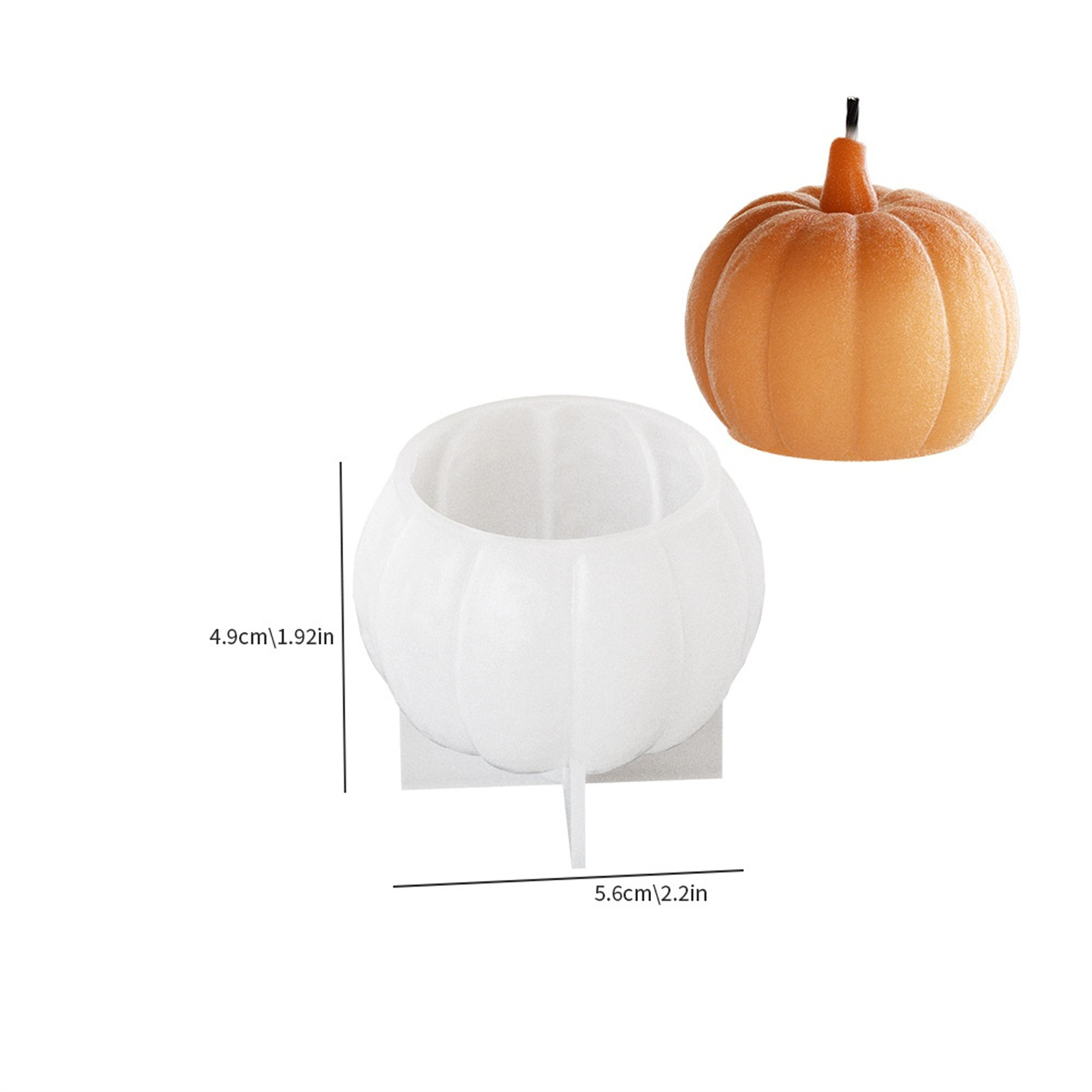 Halloween Pumpkin Silicone Mold DIY Aromatherapy Candles Drip Resin Plaster Ornaments Mould Handmade Soap Candle Making: Dark Khaki