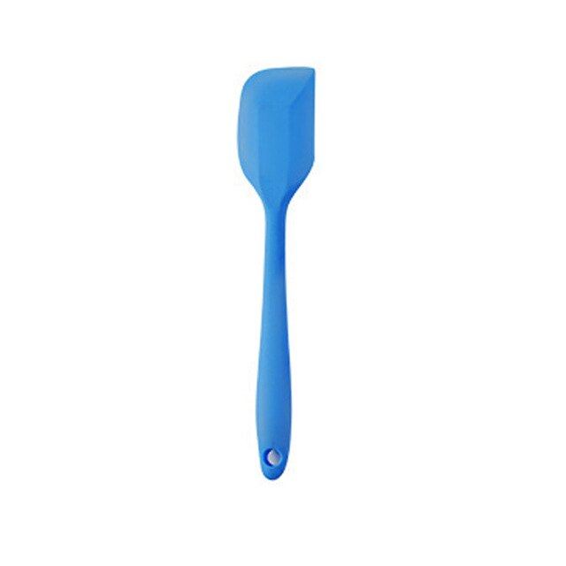 Spatule en Silicone résistant à la chaleur, antiadhésif, outil de pâtisserie, couteau à beurre, grattoir, outil de gâteau réutilisable, accessoires de cuisine: B-Blue