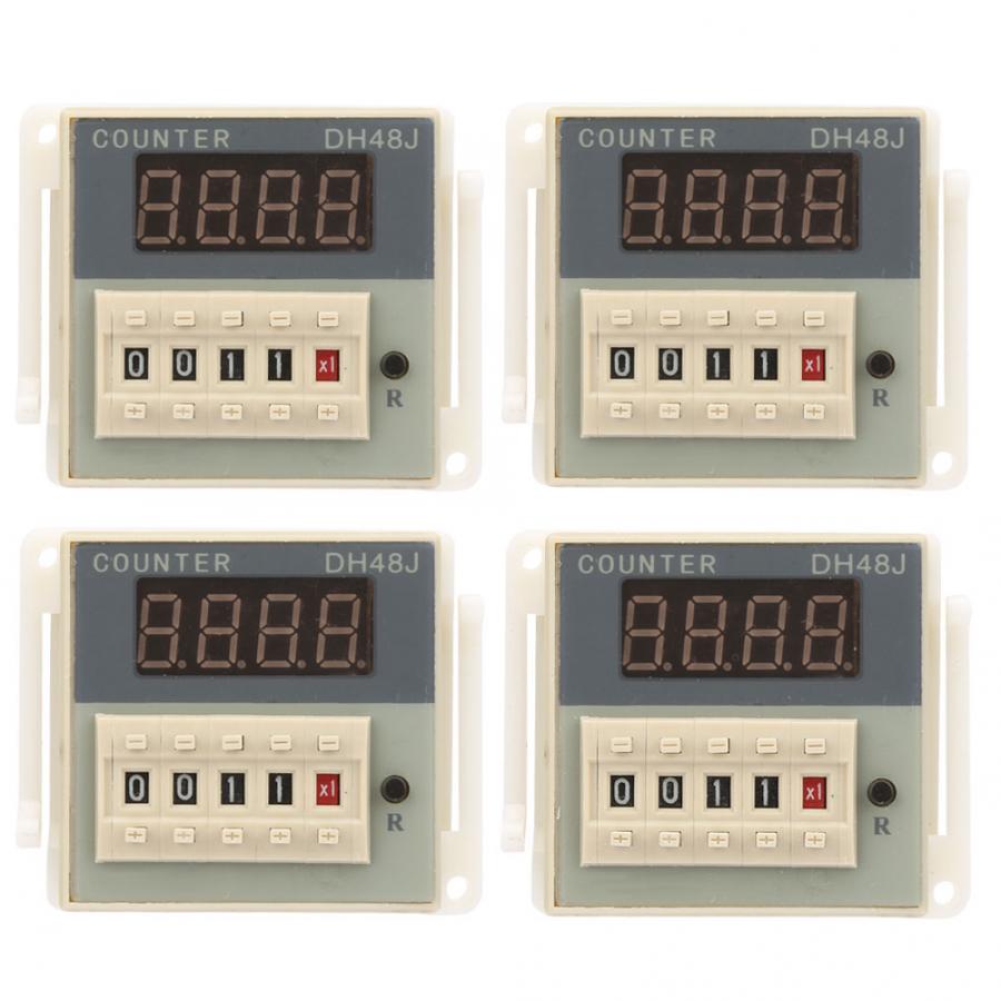 O111ROM DH48J-8 LCD Digital Electronic Counter 8 Pins Delay Time Relay 0-999900 Display Electronic Counter