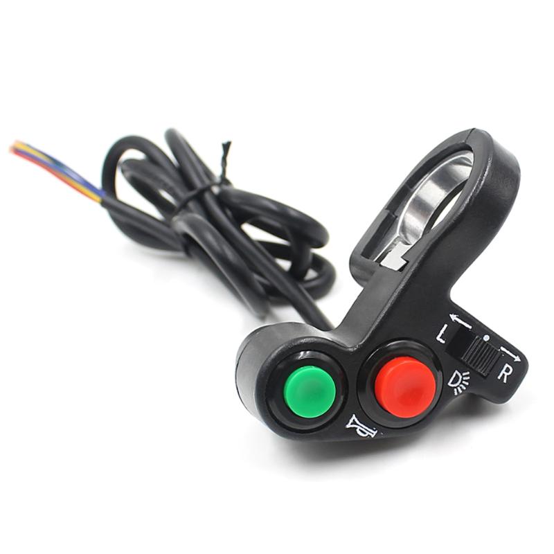 Motorfiets Elektrische Fiets/Scooter Licht Richtingaanwijzer & Claxon Op/Off Knop W/Rood Groen Knoppen 22 Mm Dia Stuur