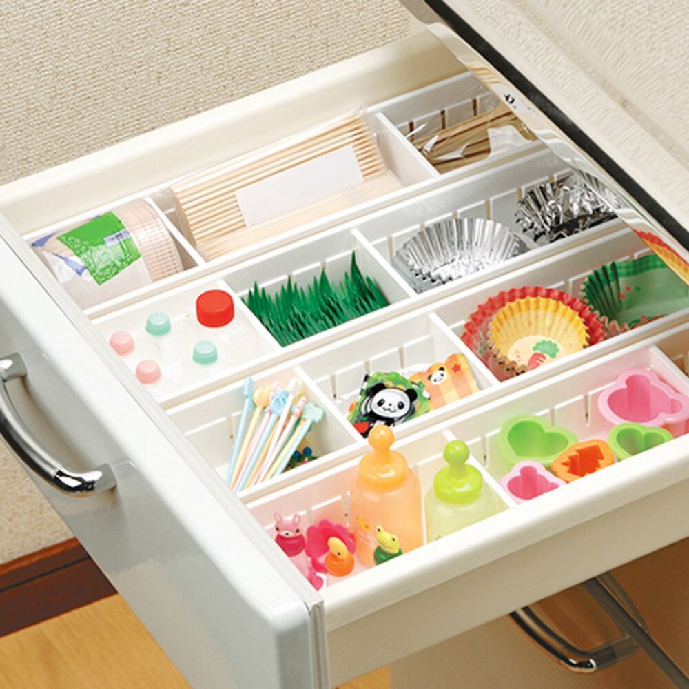 plastic storage drawer separator dividers adjustable drawer divider Storage Box DIY Free Separation Debris Finishing Basket